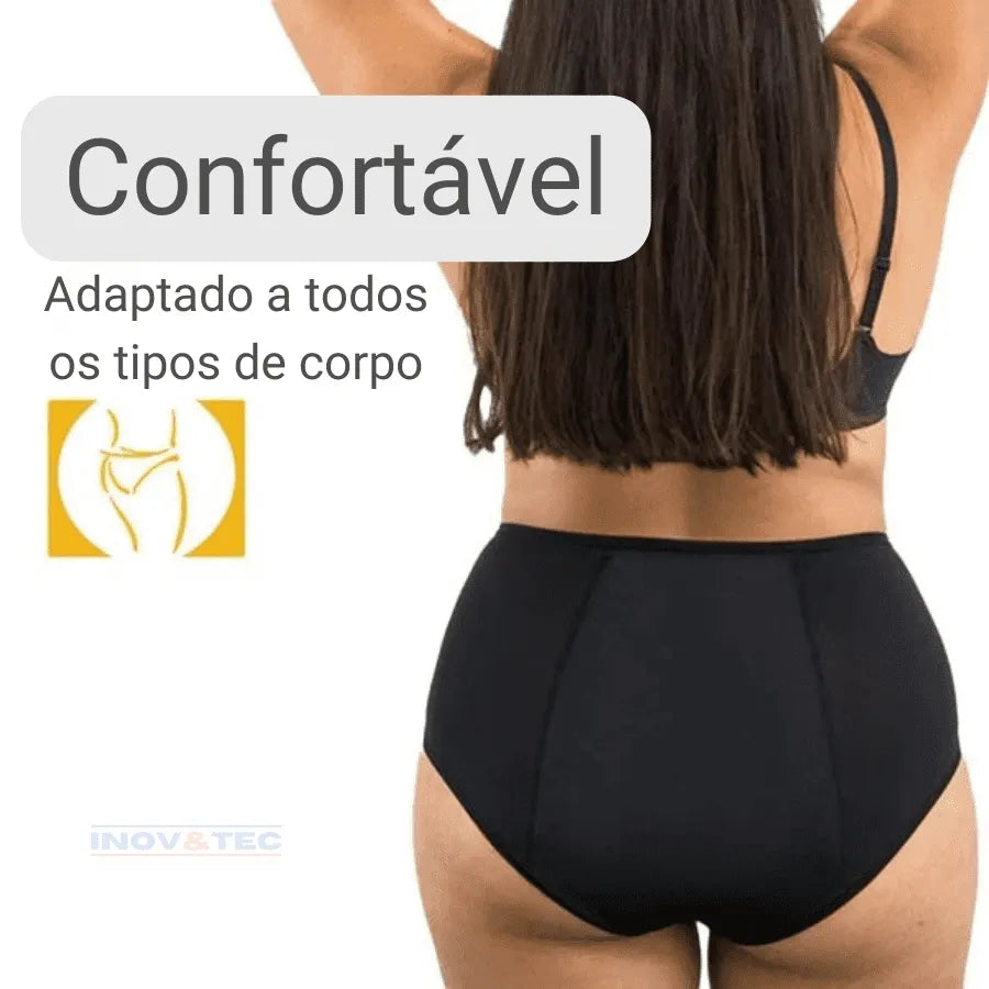 Calcinha Absorvente Protetora | Você Mais Tranquila e Confortável o Dia Todo! [Último dia de Leve 5 Pague 4 + Frete Grátis]