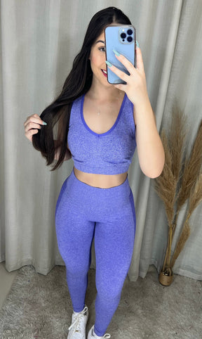 Conjunto Legging Empina Bumbum Roxo