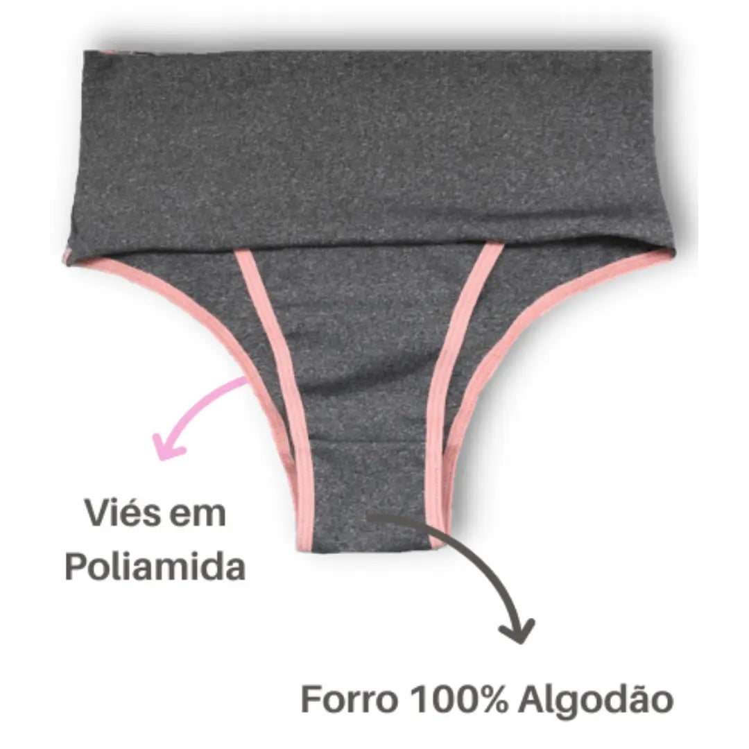 Kit 10 Calcinhas Fitness SculpFit Cintura Alta - Queima De Estoque