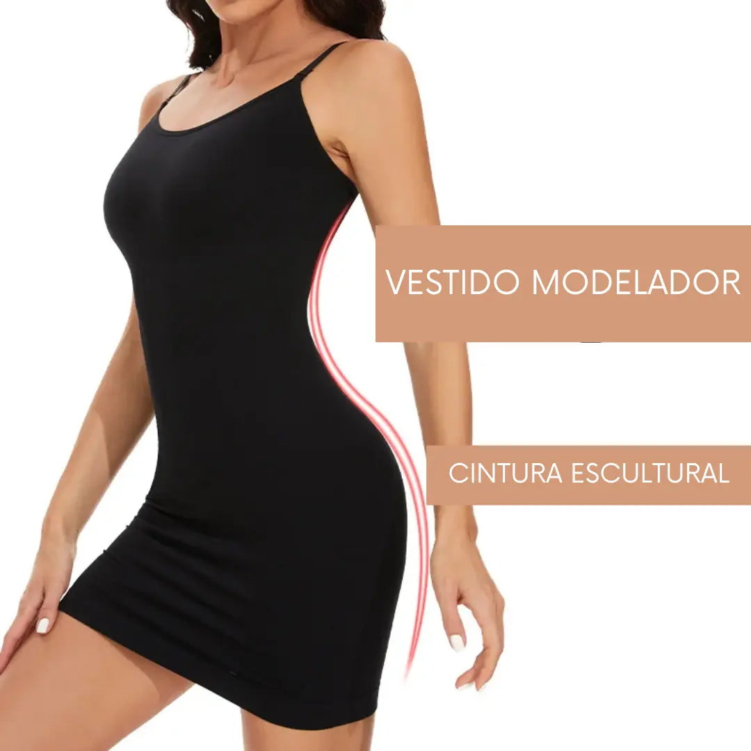 Vestido Modelador Slimforma - [Compre 1 & Leve 2] + Calcinha Modeladora de Brinde