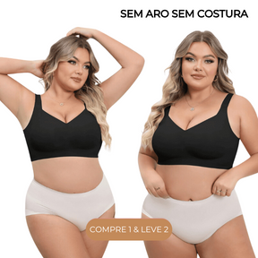 Sutiã Lux Comfort Sem Costura - Sustentação e Conforto [COMPRE 1 LEVE 2]