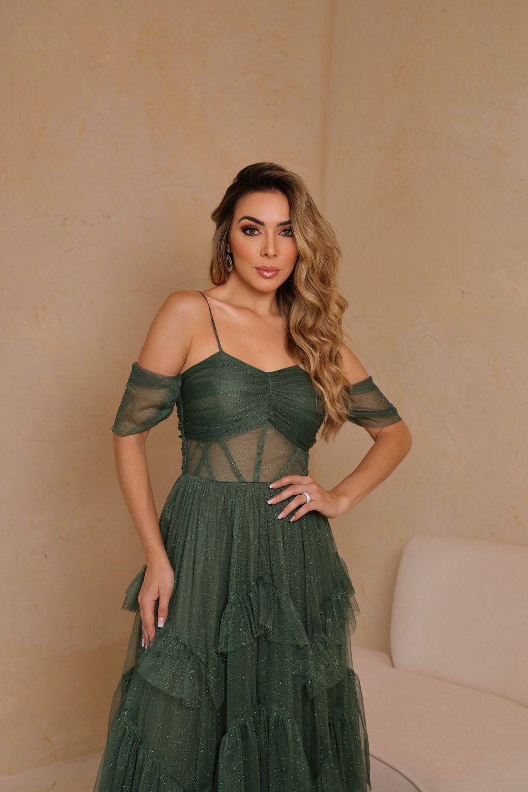 Vestido asa cigano babado