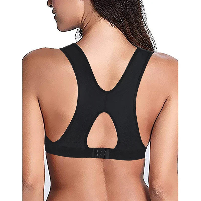 Burvogue Bras Women Seamless Padded Push Up Post-Surgery Bra Front Closure Brassiere Vest Underwear Gather Adjustable Sports Bra