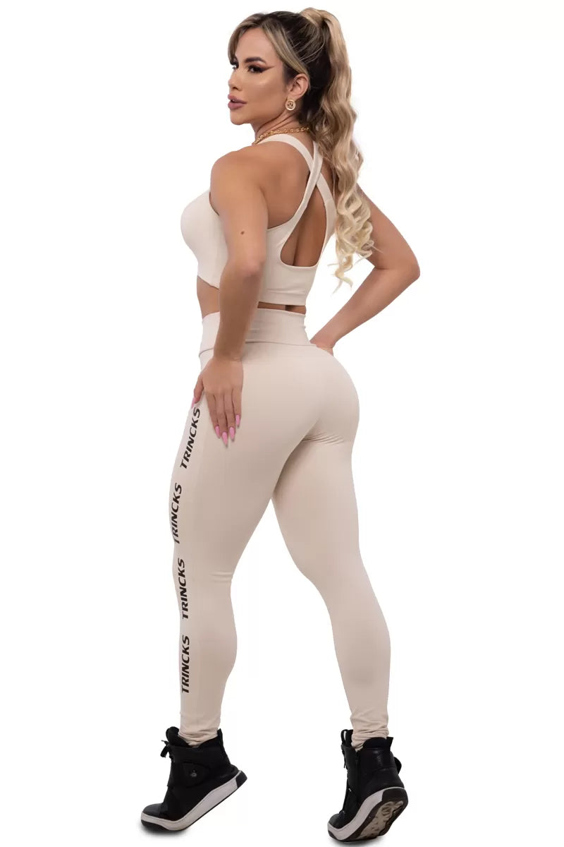 Conjunto Legging e Top Basic Off White