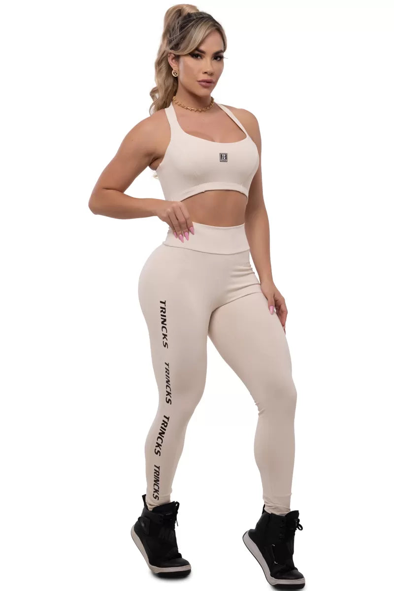 Conjunto Legging e Top Basic Off White