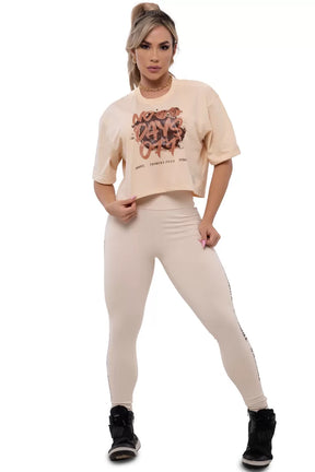 Conjunto Legging e Top Basic Off White