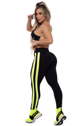 Conjunto Legging e Top Legday Preto/Neon